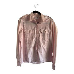 Vintage Hunter’s Glen Pink Button Up Shirt 13/14 Horse Logo Western Blouse 90s